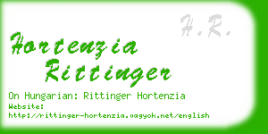 hortenzia rittinger business card